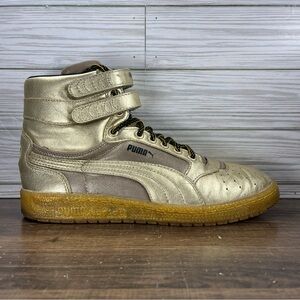 Puma Sky II Hi Women’s Metallic Gold Shoes - Women’s Size 9